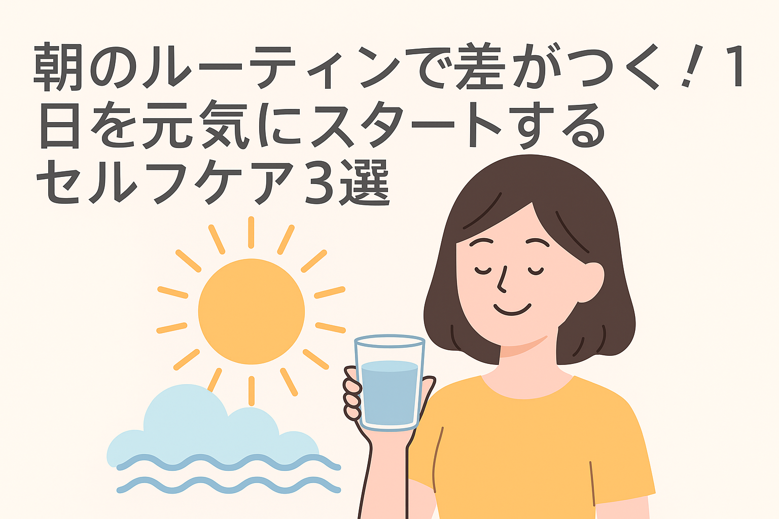 朝のルーティンで差がつく！1日を元気にスタートするセルフケア3選